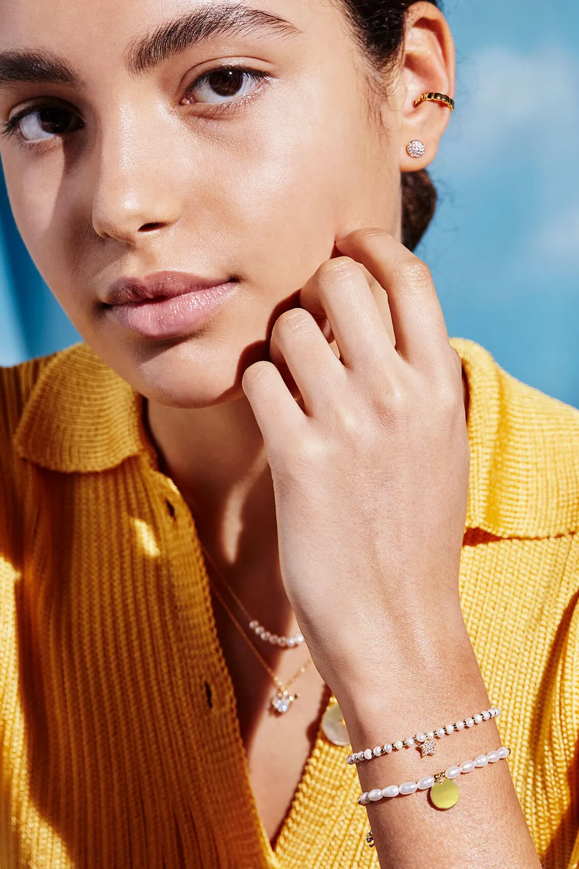 Pearl and Disc Charm Sienna Bracelet sold by Estella Bartlett product image thumbnail 2