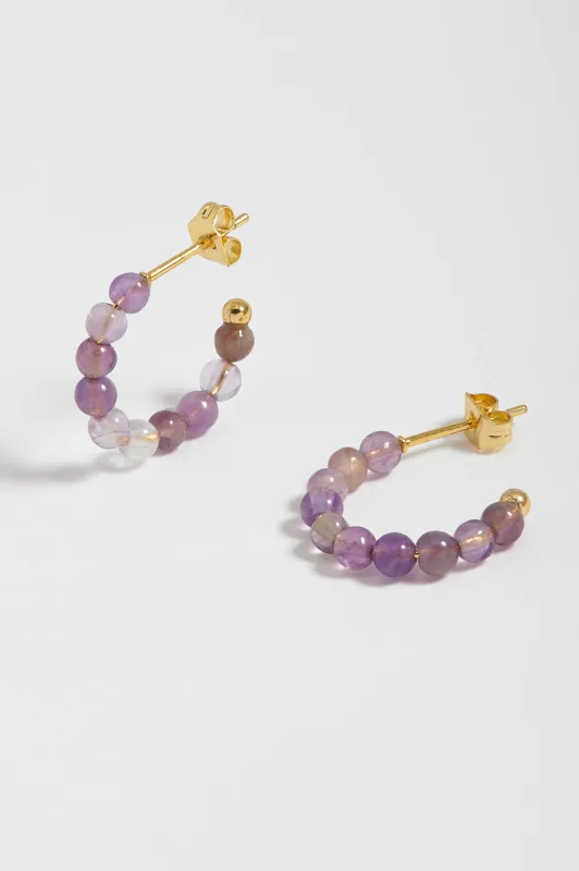 Gemstone Amelia Hoop Earrings sold by Estella Bartlett