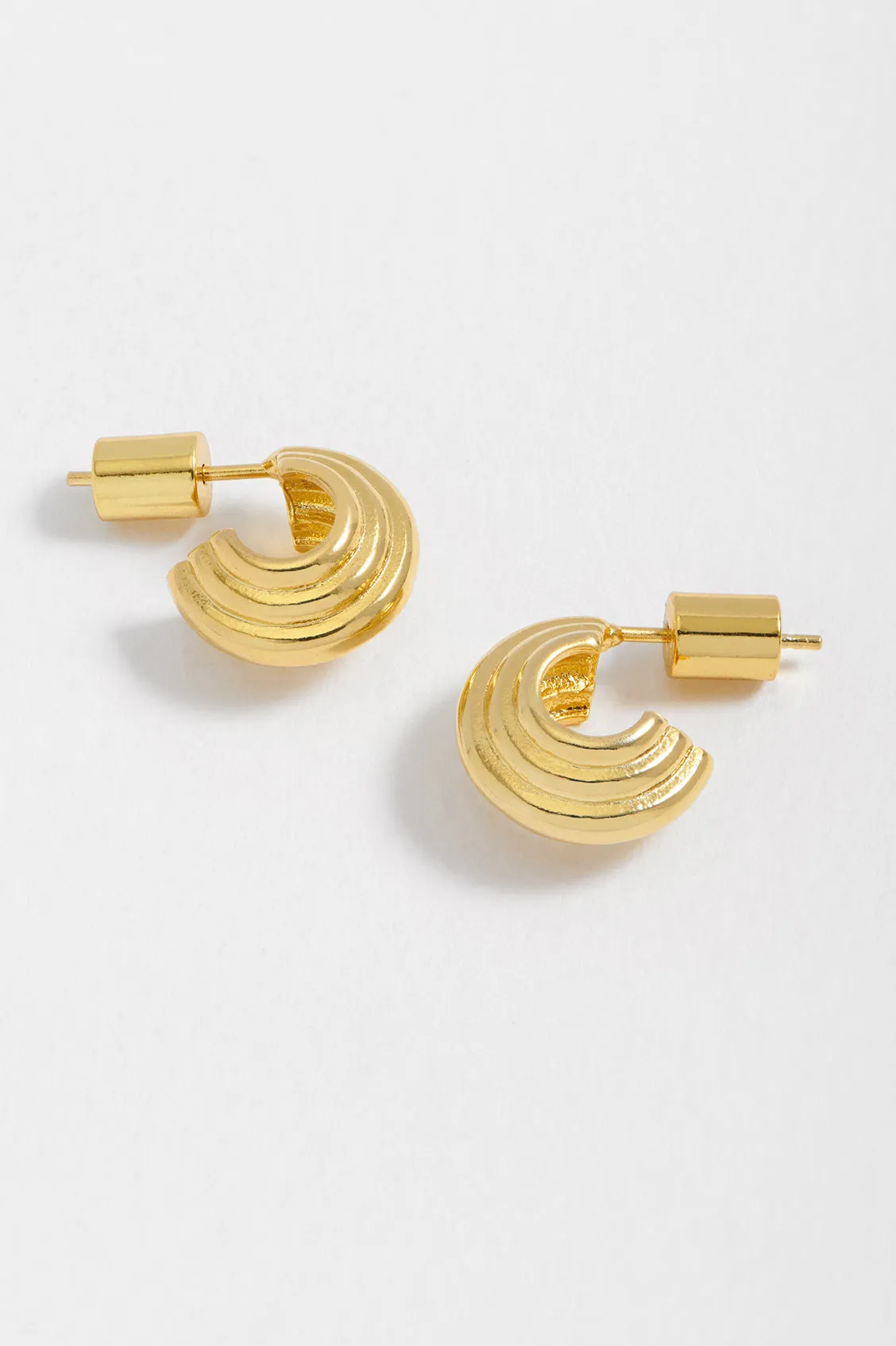 Ridged Mini Hoop Earrings sold by Estella Bartlett product image thumbnail 4