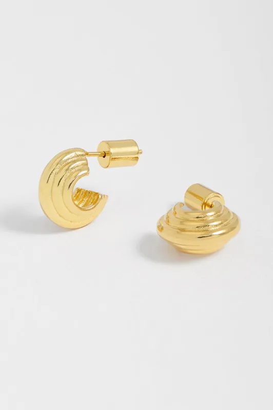 Ridged Mini Hoop Earrings sold by Estella Bartlett