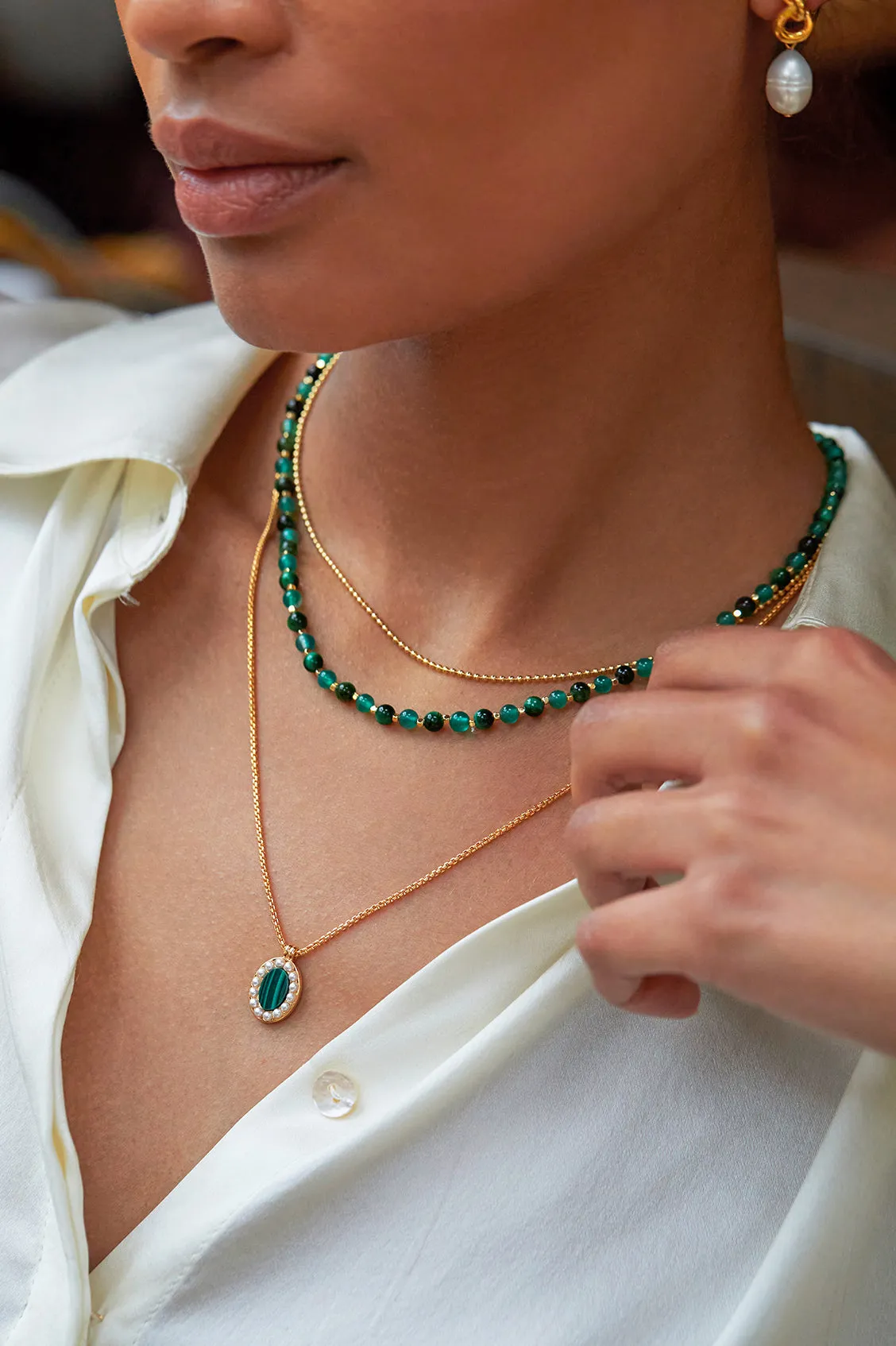 Gemstone Duo Necklace sold by Estella Bartlett product image thumbnail 2