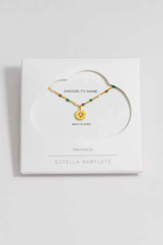 CZ Star Pendant Beaded Necklace sold by Estella Bartlett