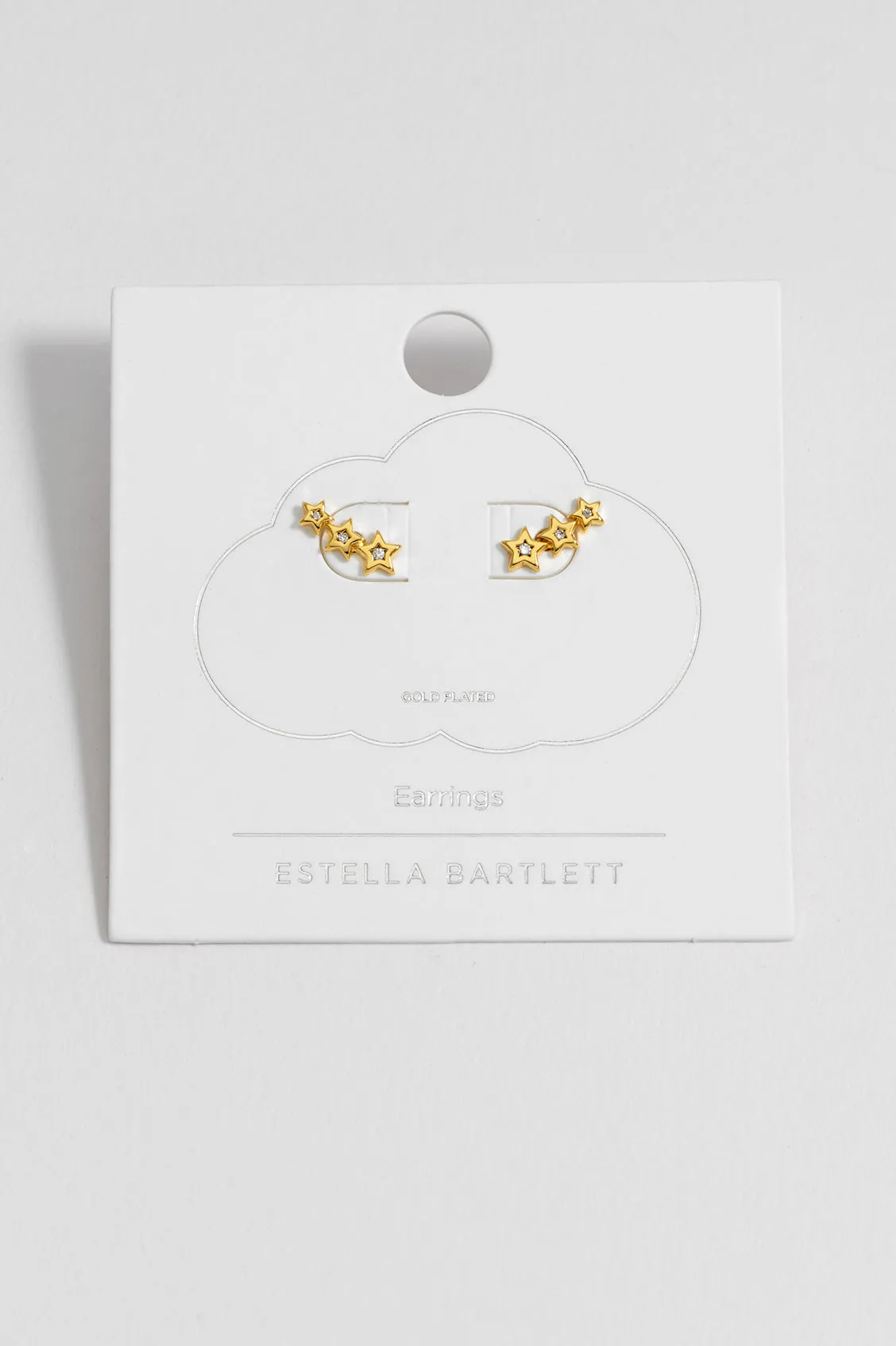 CZ Star Crawler Stud Earrings sold by Estella Bartlett product image thumbnail 3