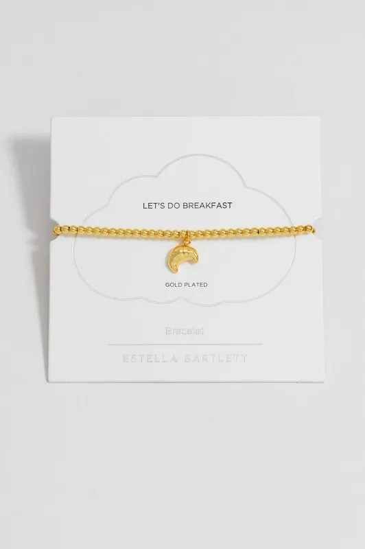 Sienna Beaded Croissant Charm Bracelet sold by Estella Bartlett