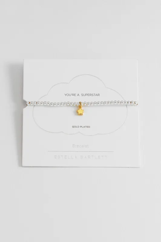 Sienna Beaded Puffy Star Charm Bracelet sold by Estella Bartlett
