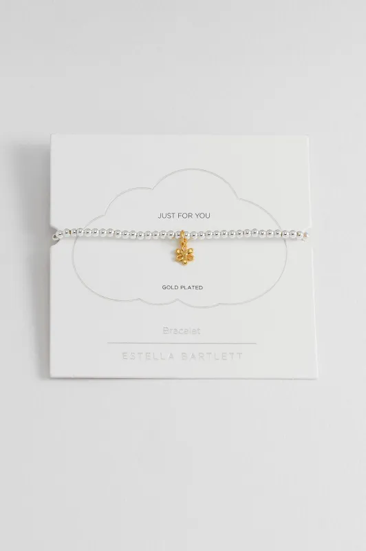 Sienna Beaded Open Petal Flower Charm Bracelet sold by Estella Bartlett