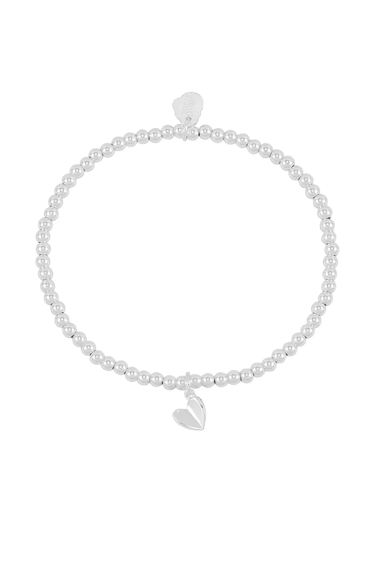 Sienna Beaded Folded Heart Charm Bracelet sold by Estella Bartlett product image thumbnail 3