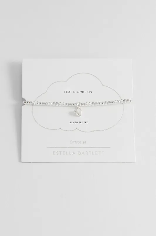 Sienna Beaded Folded Heart Charm Bracelet sold by Estella Bartlett