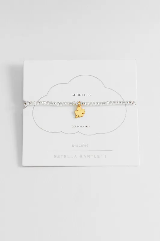 Sienna Beaded Lucky Clover Charm Bracelet sold by Estella Bartlett