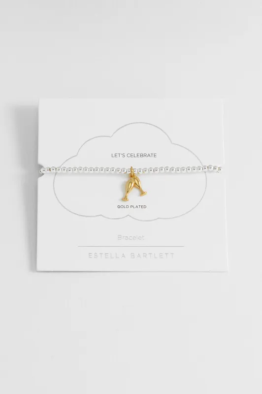 Sienna Beaded Champagne Charm Bracelet sold by Estella Bartlett