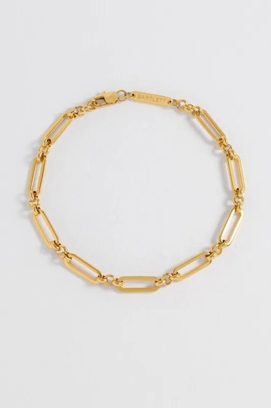 Men's Paperclip Mixed Link Bracelet sold by Estella Bartlett