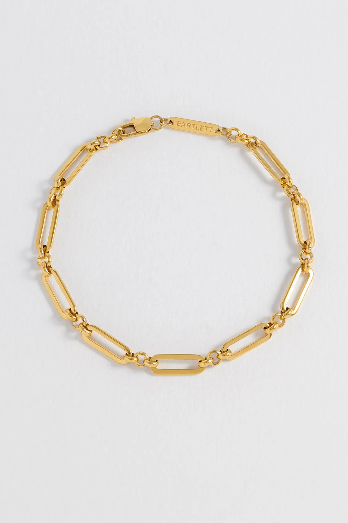 Men's Paperclip Mixed Link Bracelet sold by Estella Bartlett
