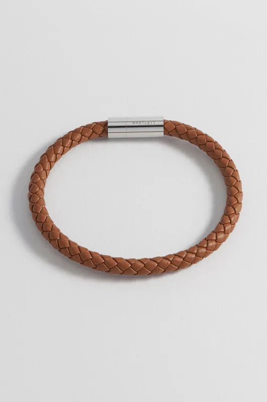 Men's Leather Single Plaited Wrap Bracelet sold by Estella Bartlett