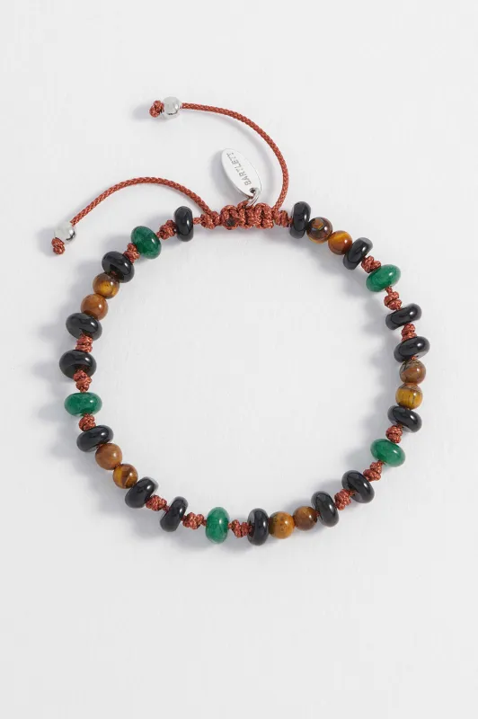 Men's Gemstone Knotted Slider Bracelet sold by Estella Bartlett