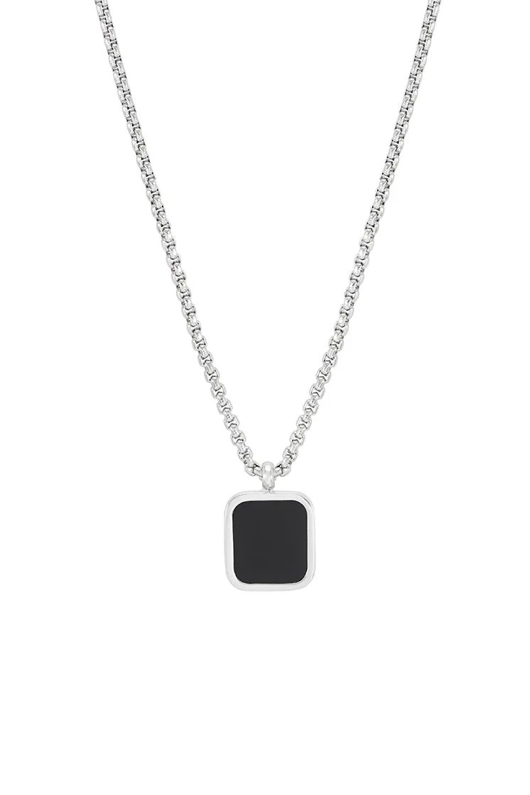Men's Square Gemstone Pendant Necklace sold by Estella Bartlett product image thumbnail 3