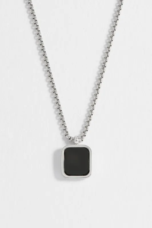 Men's Square Gemstone Pendant Necklace sold by Estella Bartlett