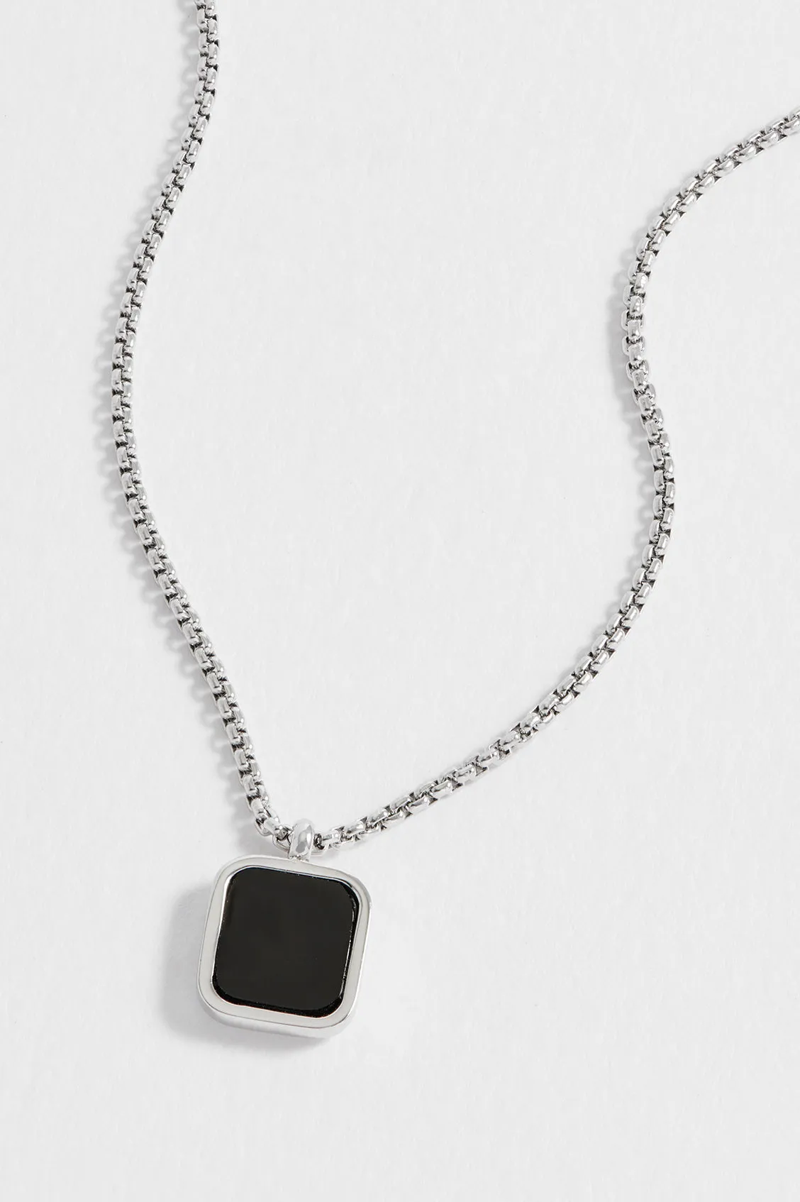 Men's Square Gemstone Pendant Necklace sold by Estella Bartlett product image thumbnail 2