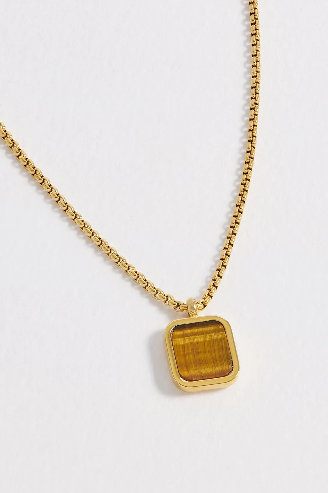 Men's Square Gemstone Pendant Necklace sold by Estella Bartlett product image thumbnail 2