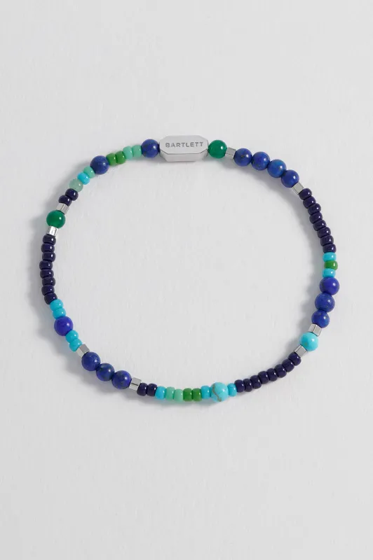 Men's Mixed Bead Stretch Bracelet sold by Estella Bartlett