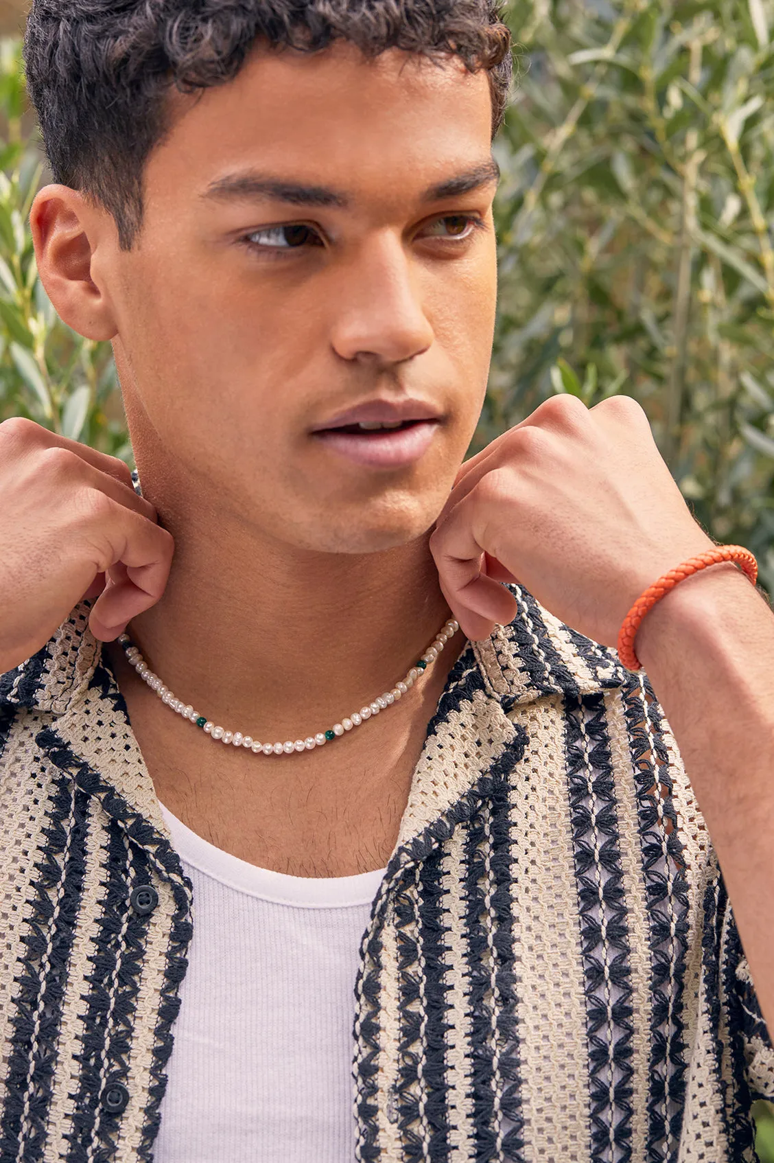 Men's Leather Single Plaited Wrap Bracelet sold by Estella Bartlett product image thumbnail 5