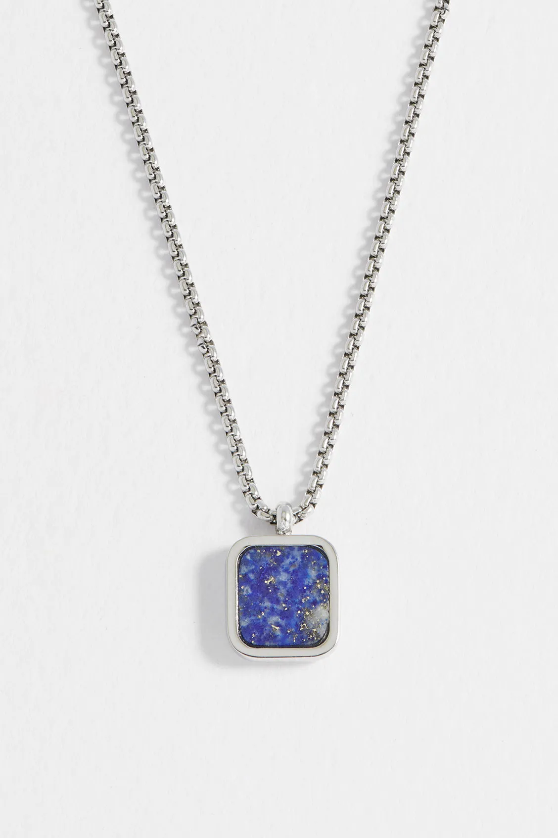 Men's Square Gemstone Pendant Necklace sold by Estella Bartlett product image thumbnail 4