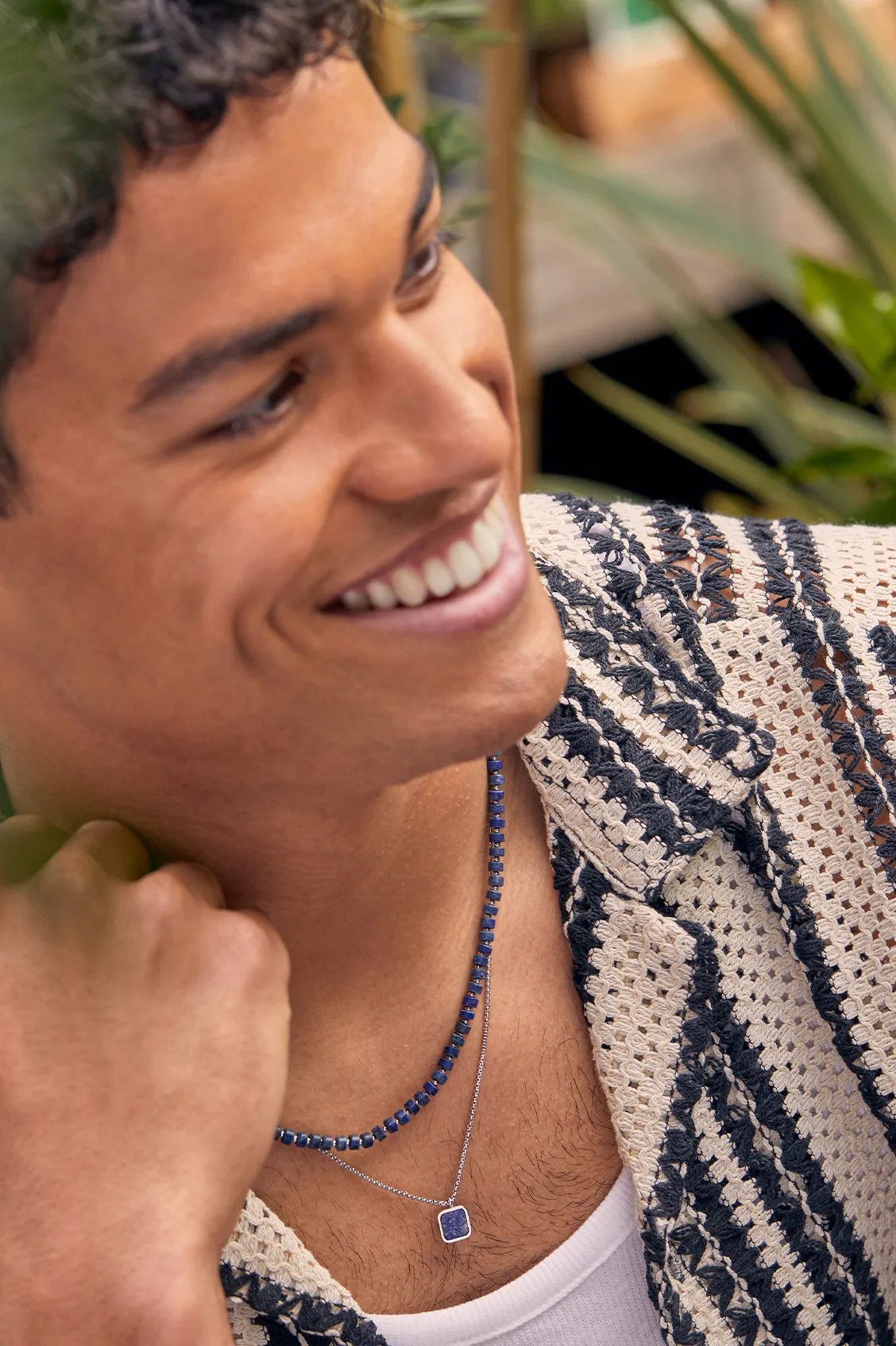Men's Gemstone Rondelle Necklace sold by Estella Bartlett product image thumbnail 5