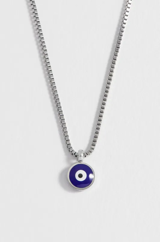 Men's Enamel Evil Eye Necklace sold by Estella Bartlett