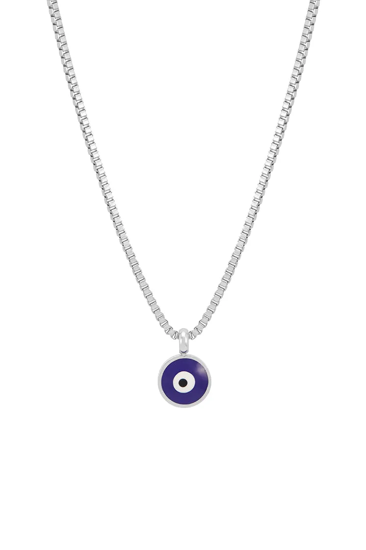 Men's Enamel Evil Eye Necklace sold by Estella Bartlett product image thumbnail 3