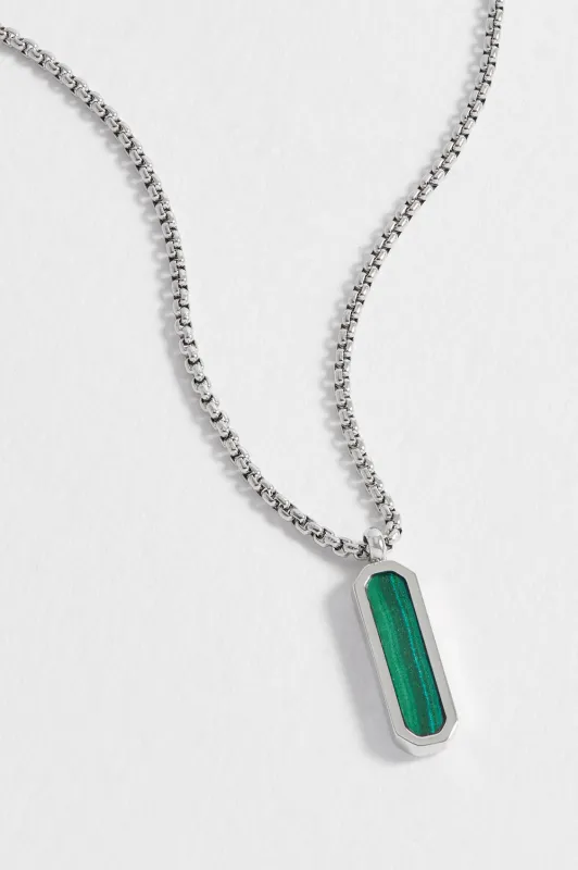 Men's Gemstone Tag Pendant Necklace sold by Estella Bartlett