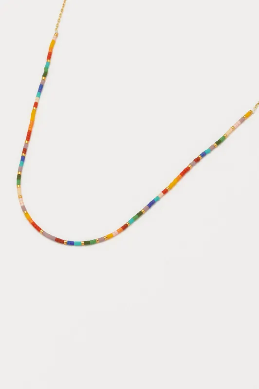 Rainbow Beaded Necklace sold by Estella Bartlett