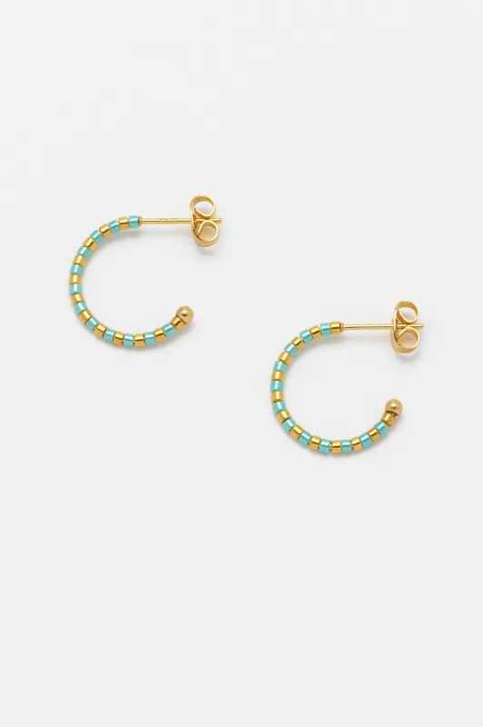 Seashore Beaded Hoop Earrings sold by Estella Bartlett