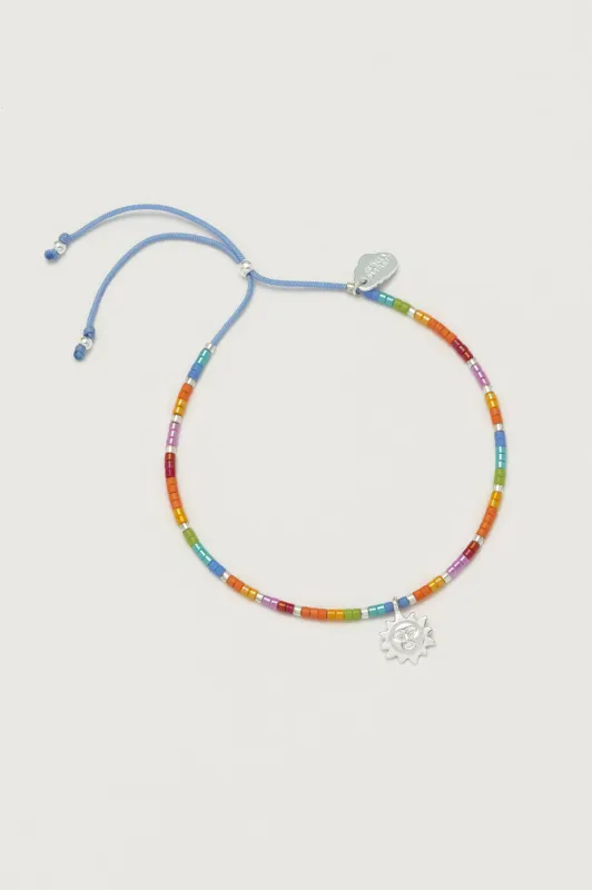 Beaded Rainbow Sun Charm Louise Bracelet sold by Estella Bartlett