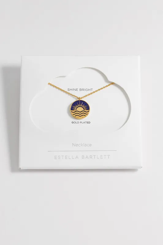 Enamel Sun Pendant Necklace sold by Estella Bartlett