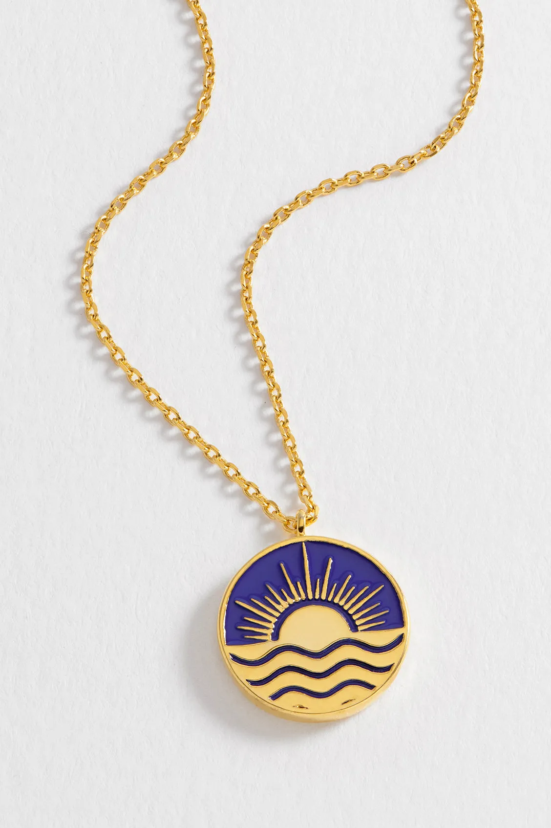 Enamel Sun Pendant Necklace sold by Estella Bartlett product image thumbnail 5