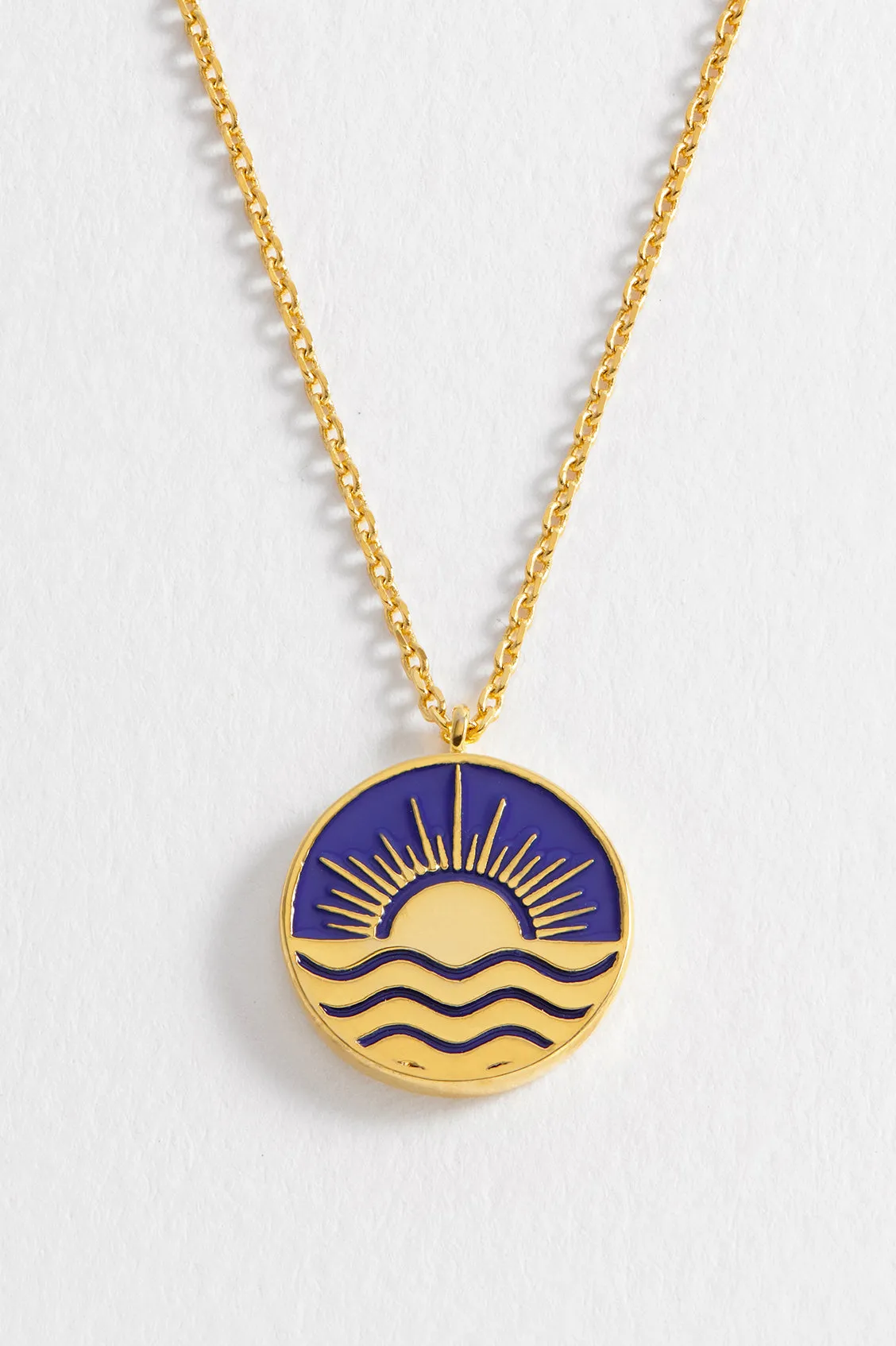 Enamel Sun Pendant Necklace sold by Estella Bartlett product image thumbnail 2
