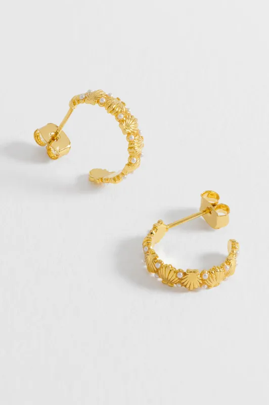 Pearl Scallop Hoops sold by Estella Bartlett
