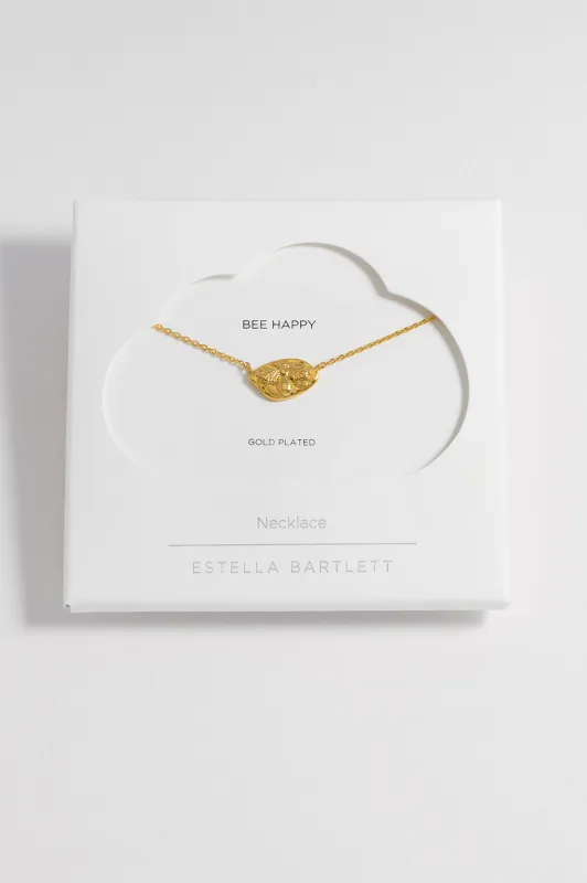 Hammered Coin Bee Pendant Necklace made by Estella Bartlett
