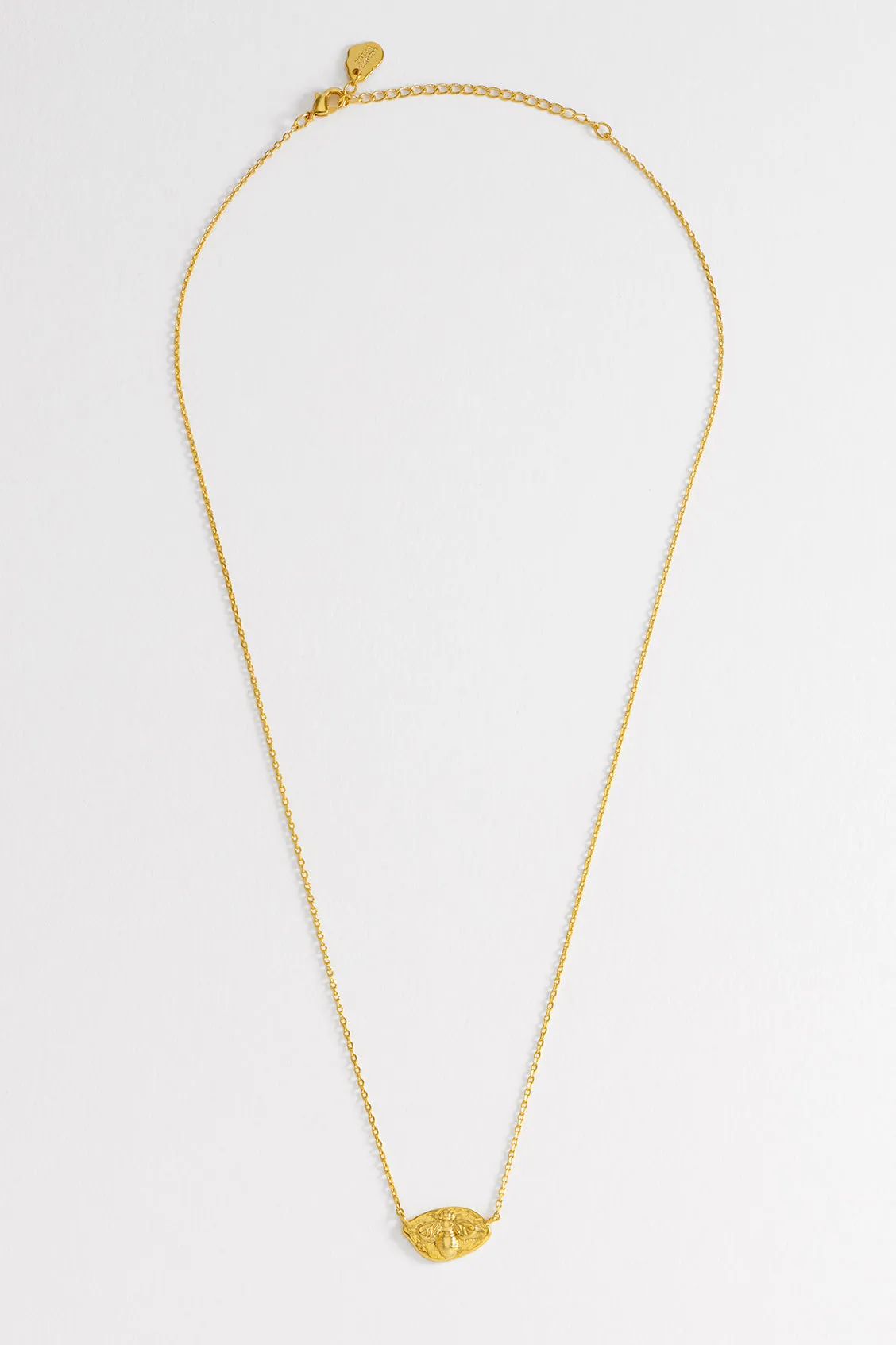 Hammered Coin Bee Pendant Necklace sold by Estella Bartlett product image thumbnail 5