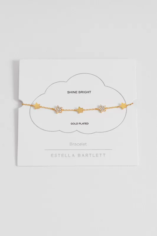Pave Star Charm Bracelet sold by Estella Bartlett