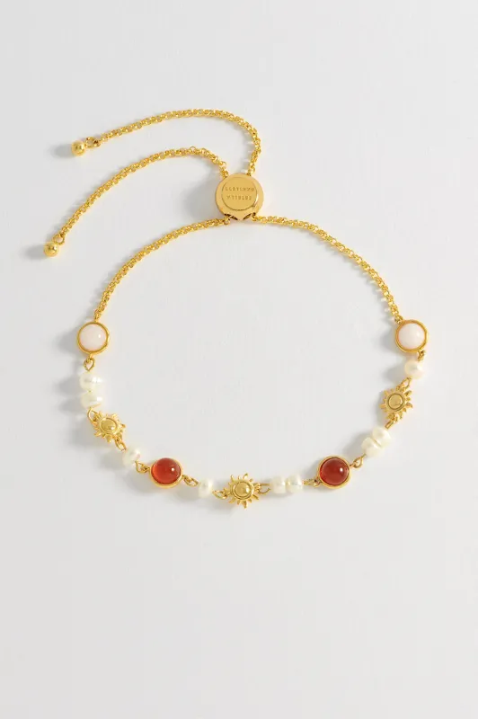 Pearl Gemstone Sun Amelia Bracelet sold by Estella Bartlett