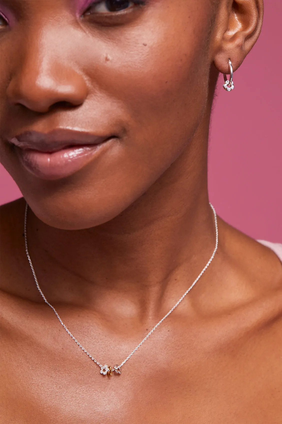 Trio Flower Necklace sold by Estella Bartlett product image thumbnail 4