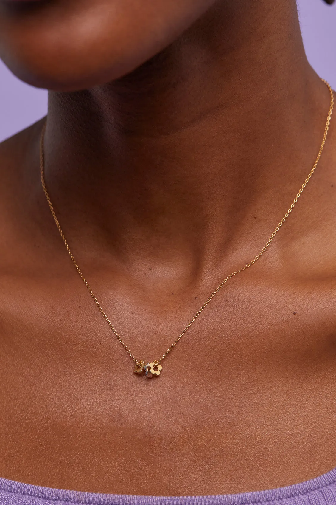 Trio Flower Necklace sold by Estella Bartlett product image thumbnail 4