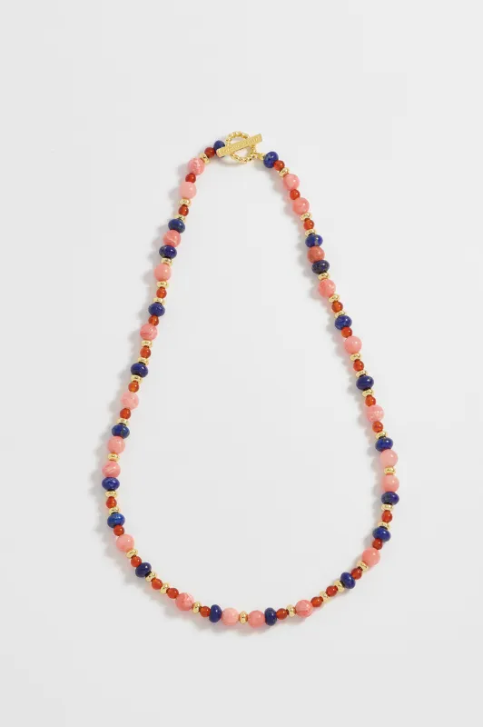Mixed Gemstone T-Bar Necklace sold by Estella Bartlett