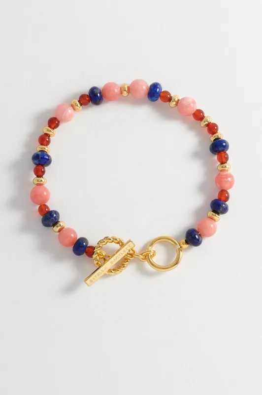 Mixed Gemstone T-Bar Bracelet sold by Estella Bartlett
