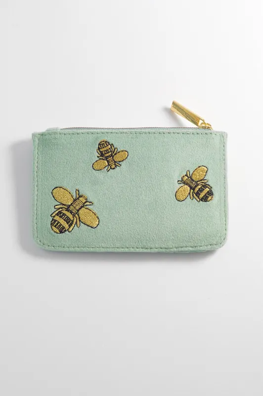 Embroidered Bees Card Purse sold by Estella Bartlett