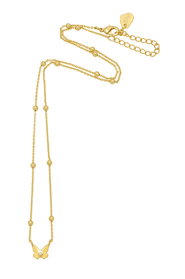 Pearl Butterfly Necklace sold by Estella Bartlett product image thumbnail 3