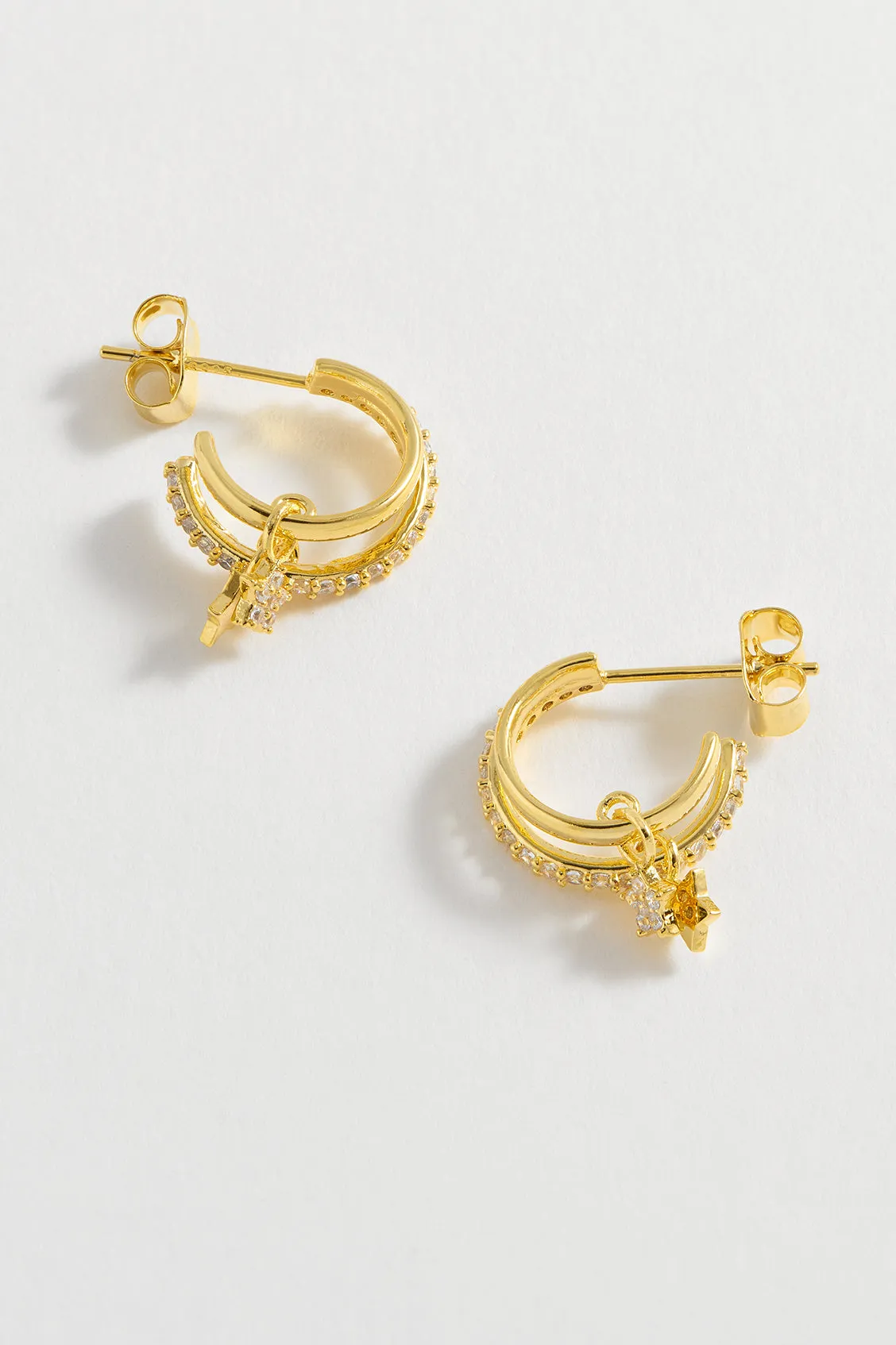 Duo Pave Star Hoops sold by Estella Bartlett