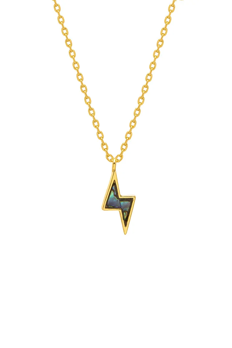Abalone Power Bolt Necklace sold by Estella Bartlett product image thumbnail 3