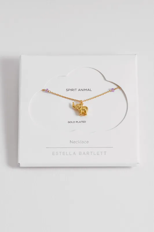 Lilac Elephant Necklace sold by Estella Bartlett