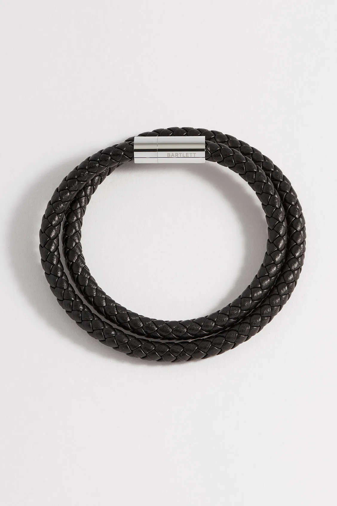 Men's Leather Double Plaited Wrap Bracelet sold by Estella Bartlett